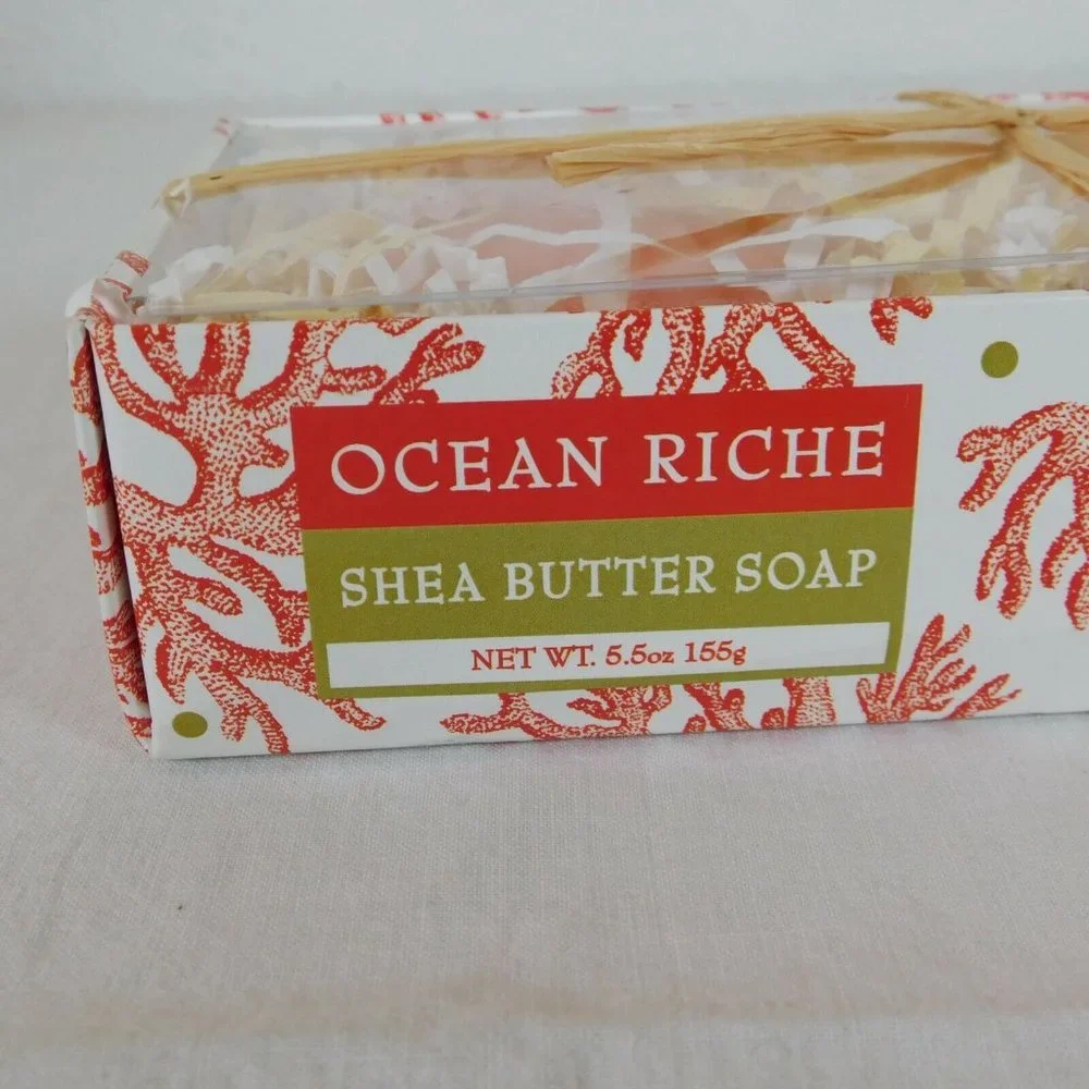 Ocean Riche Shea Butter Soap Greenwich Bay Trading Seashell Shaped Vegetable